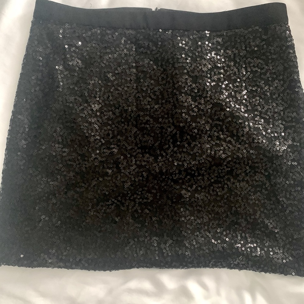 JCREW BLACK SEQUENCE MINI SKIRT